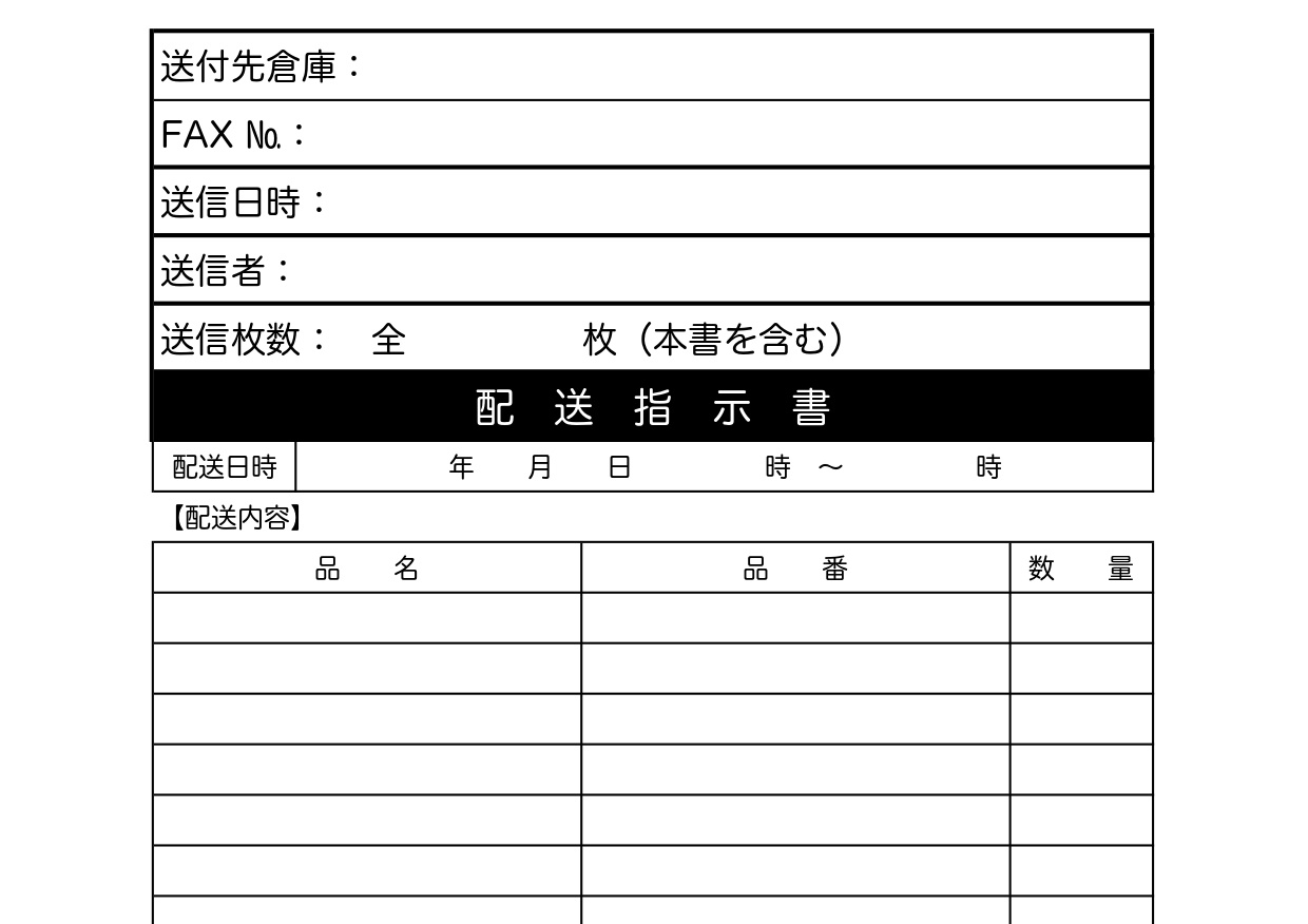 物品 商品 配送