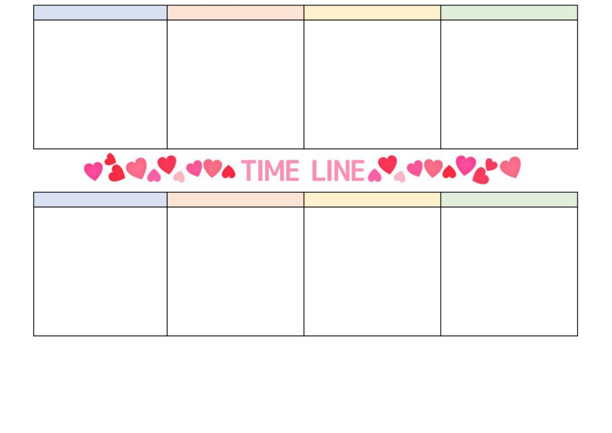 かわいい＆おしゃれな自分史（年表のデザイン）小学生・高齢者の歴史・Excel・Word・PDFの無料テンプレートをダウンロード